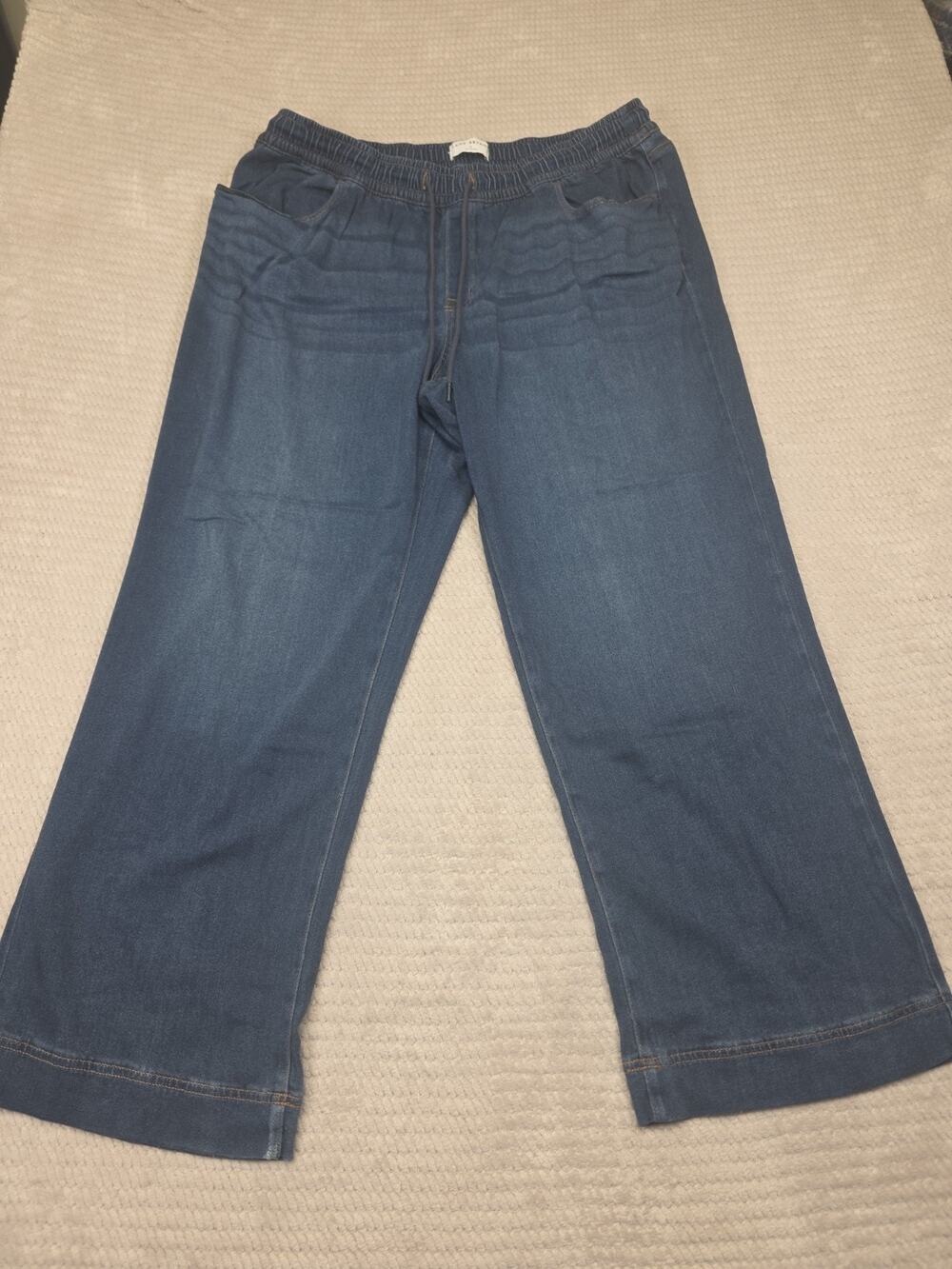 Lane Bryant Jeans Womens 20 Wide Leg Pull On Stretch